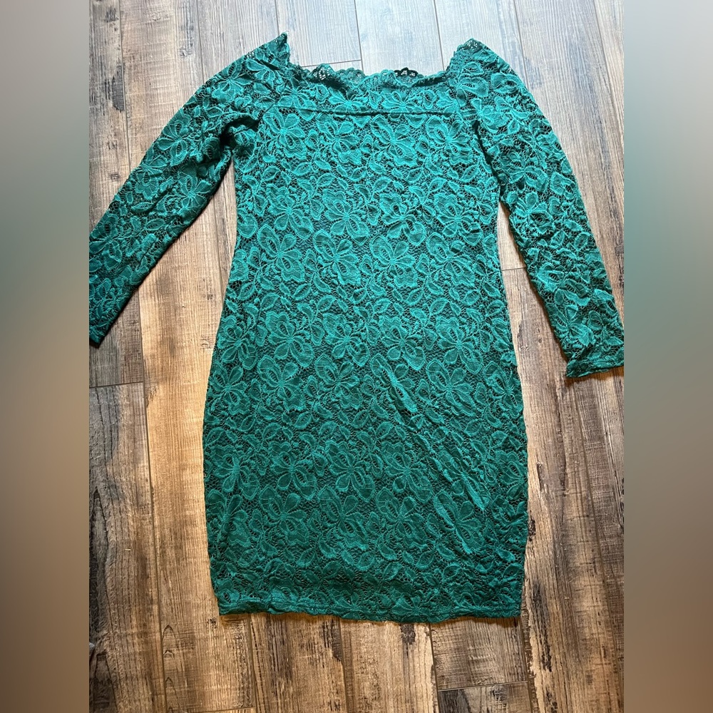 Green Off The Shoulder Dress
